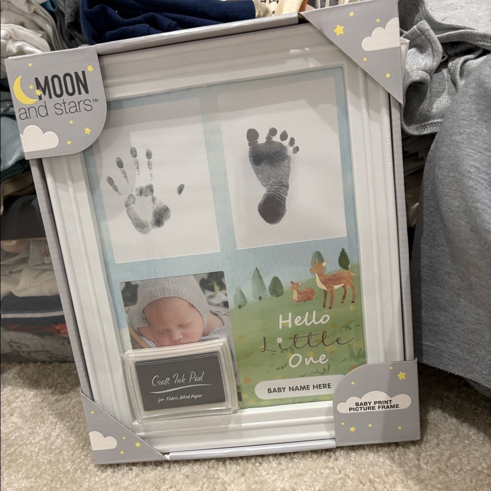 Moon and Stars - baby print picture frame